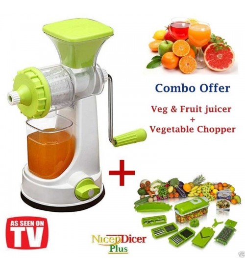 Fruit and Vegetable Juicer + Chopper Cutter Slicer Dicer Combo Offer